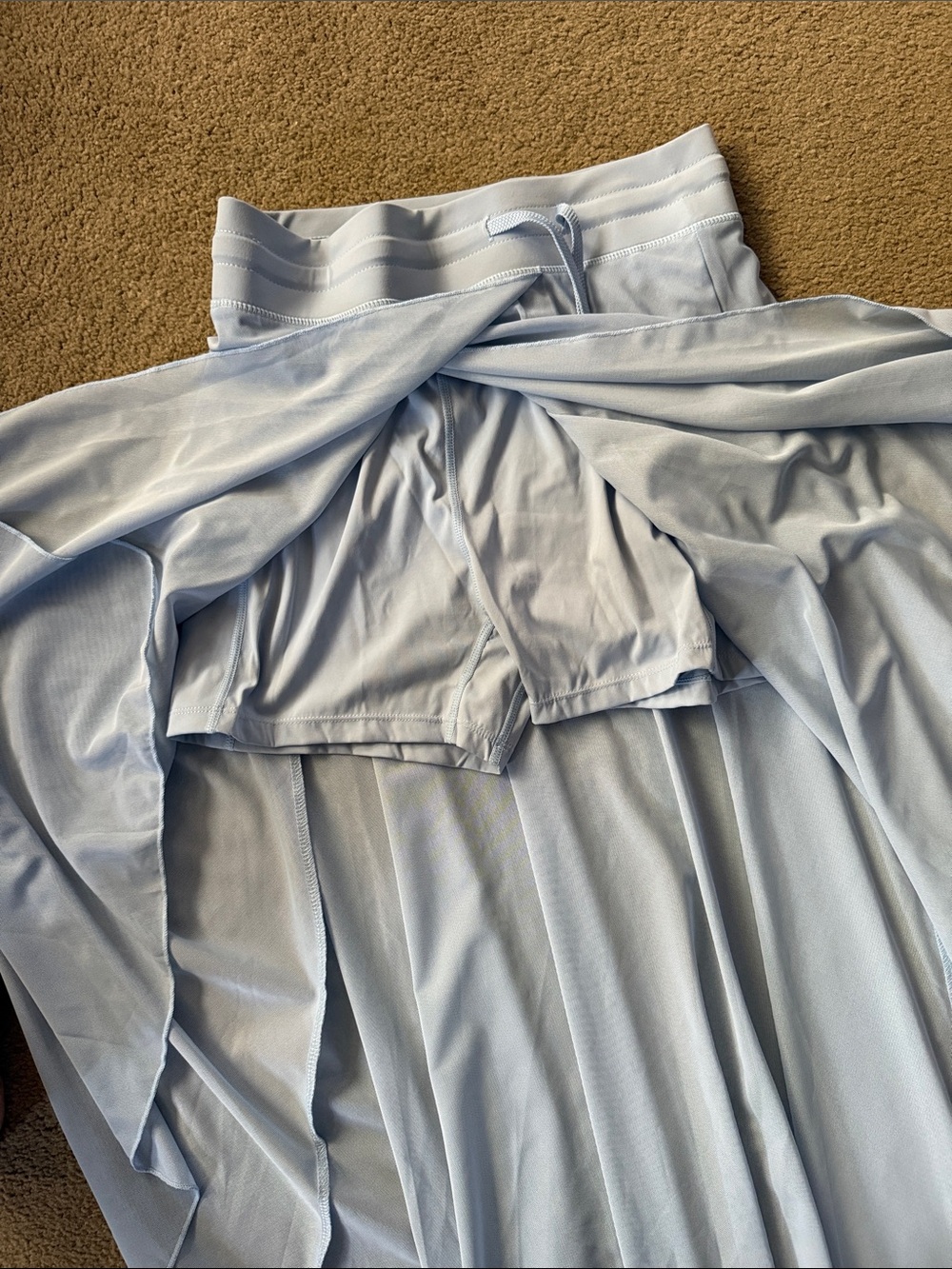 HALARA Light Blue Maxi Skirt/shorts with Drawstring Waist - Picture 2 of 5